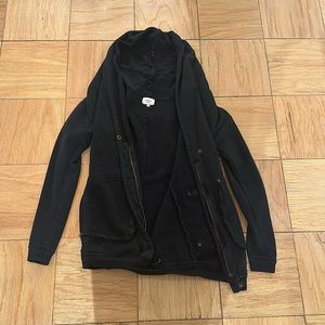 Aritzia (Wilfred) XXS dark gray zip up sweatshirt cardigan